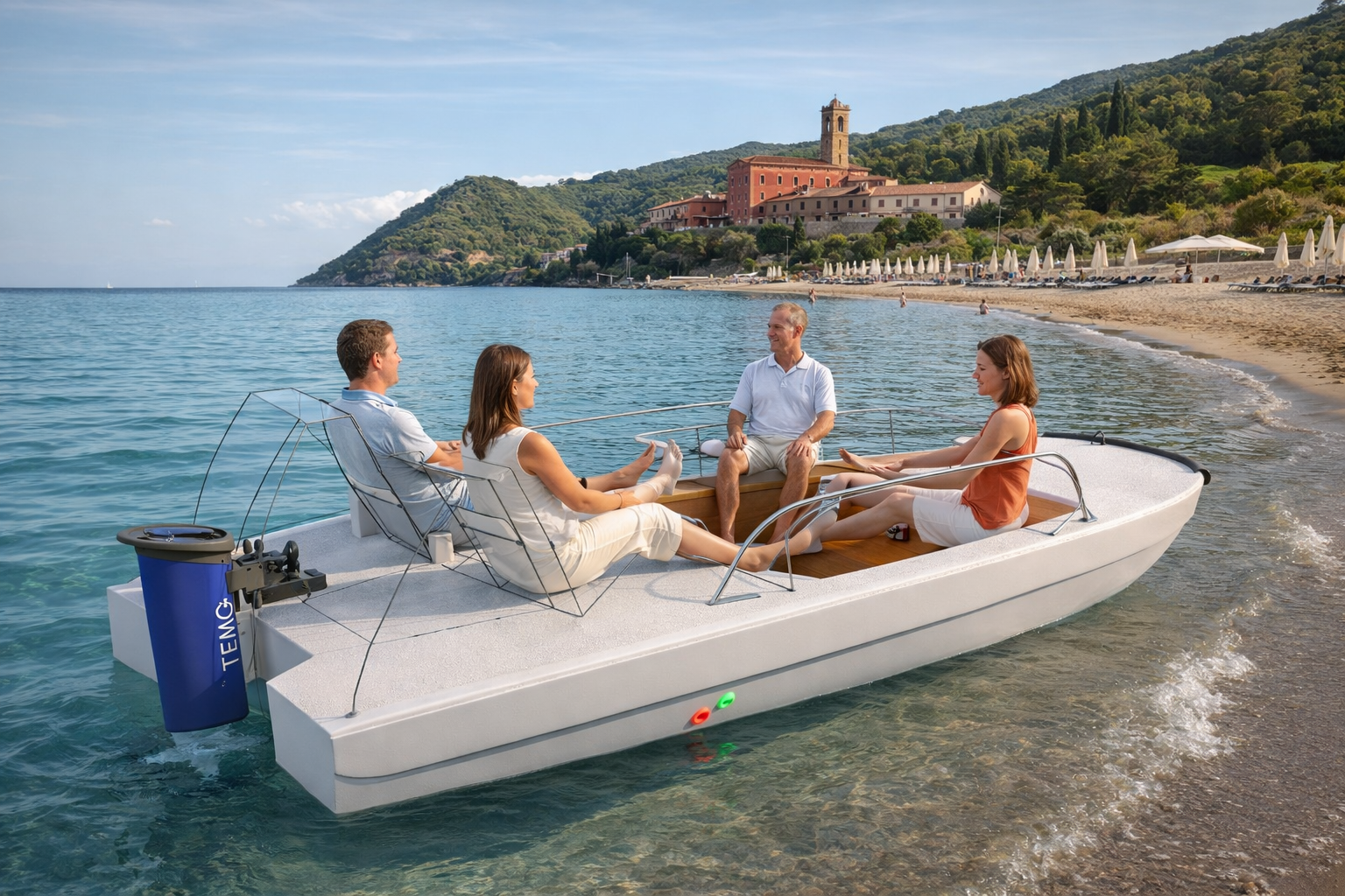 SkimBoat Lounge — comfort layout